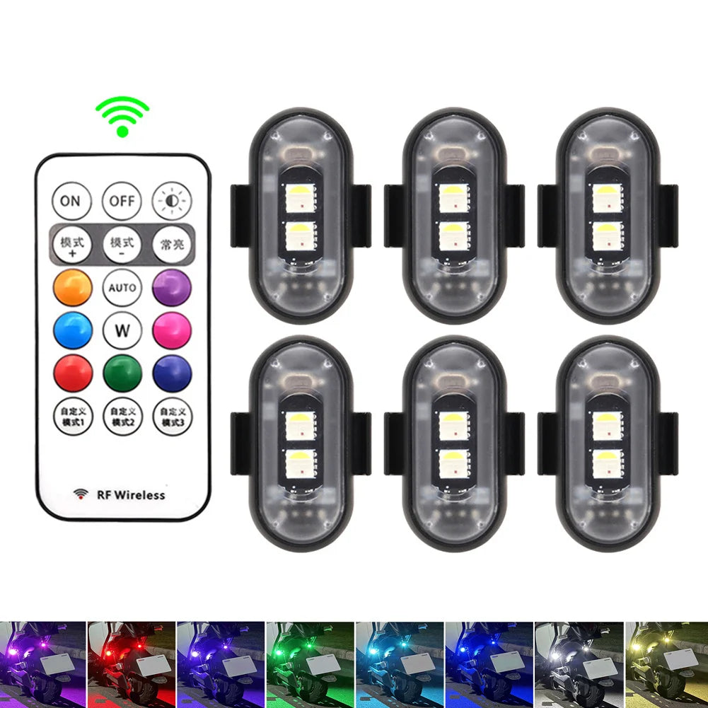 Kit de Luzes LED RGB Recarregável + Controle Remoto
