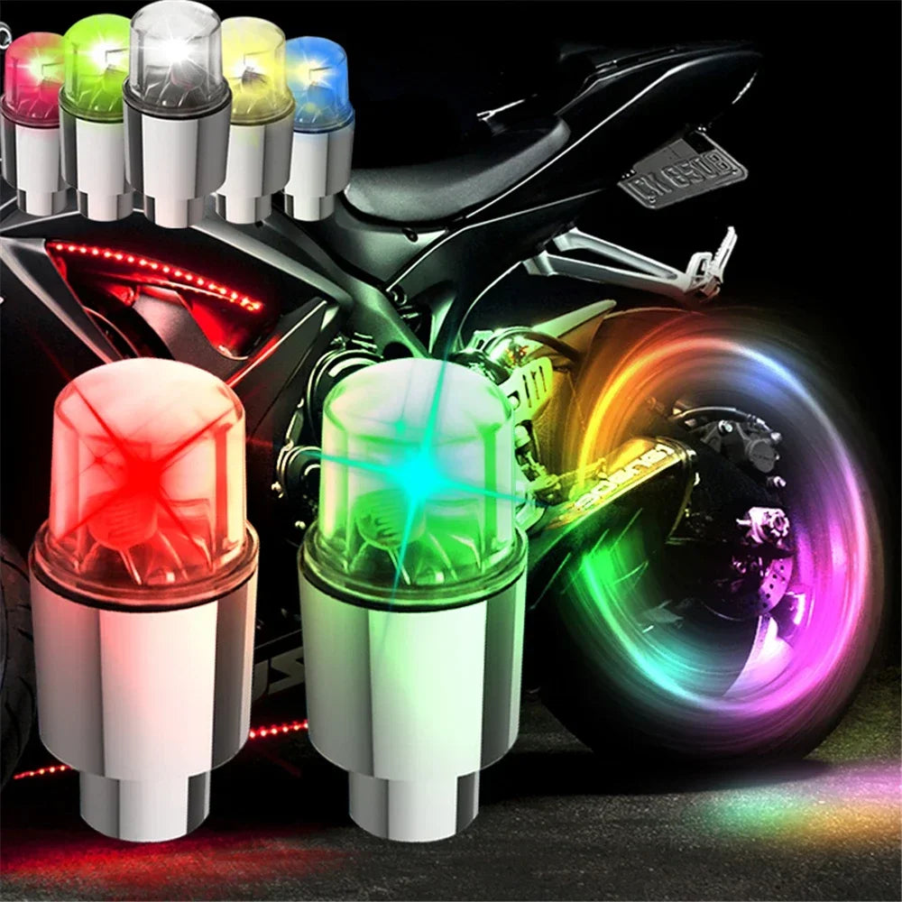 Kit Tampa de Válvula de Pneu em LED Colorido