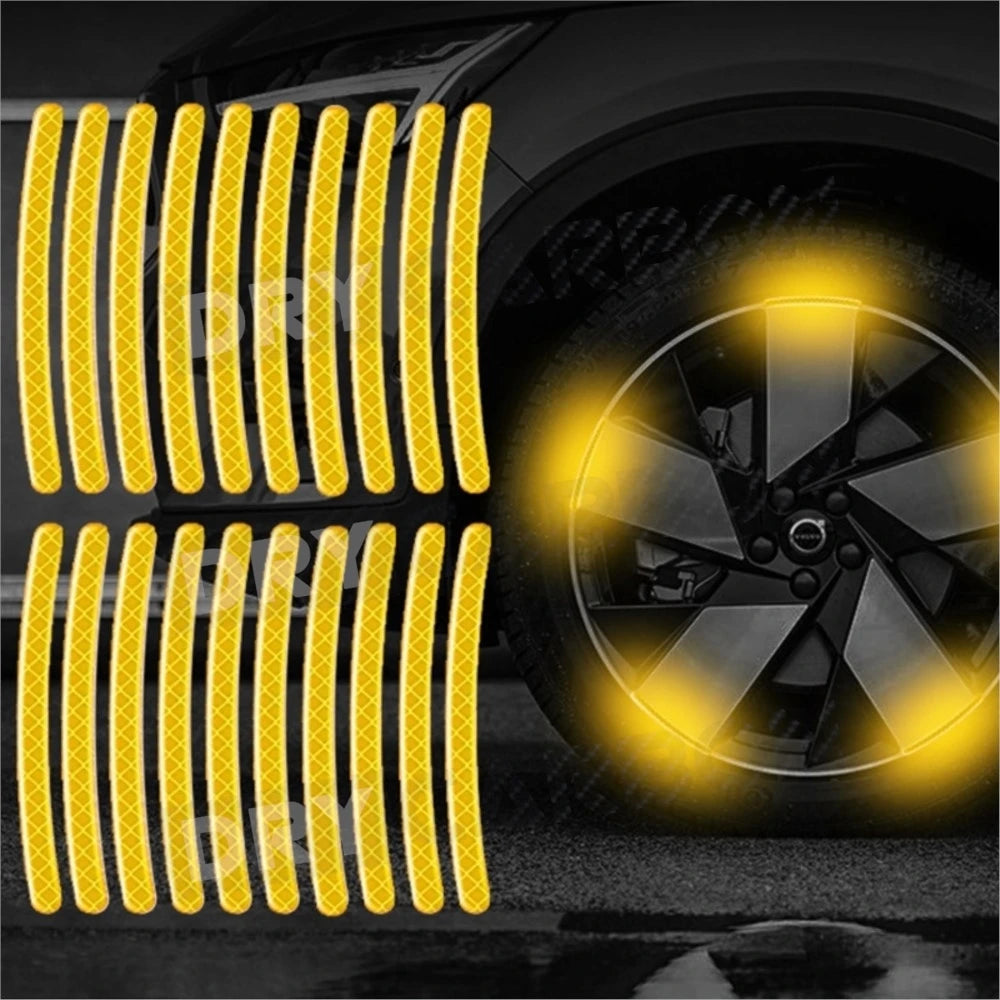 Kit 20 Adesivos Refletivos para Rodas | Alta Visibilidade e Estilo